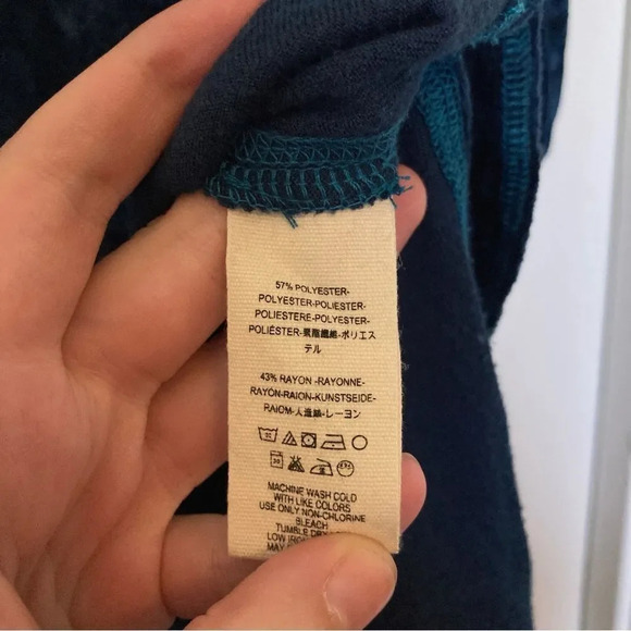 FREE PEOPLE The Luxe Extended Tee in Navy Velvet Size Extra Small Revolve - Picture 7 of 7